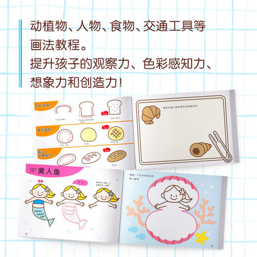 新书预售 儿童简笔画入门全两册3-12岁基础篇绘画启蒙 商品图2