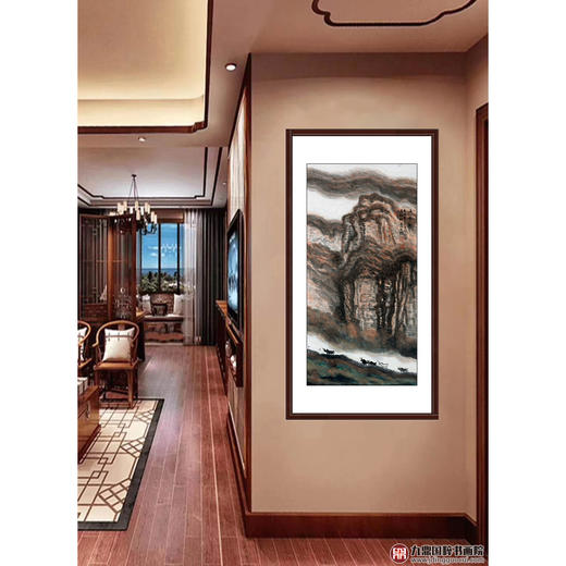 叶丁疑《五牛图》68*138cm 山水竖幅作品 玄关/办公室挂画 商品图4