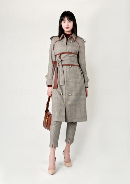 包边装饰气质型风衣（附腰带） 商品图2