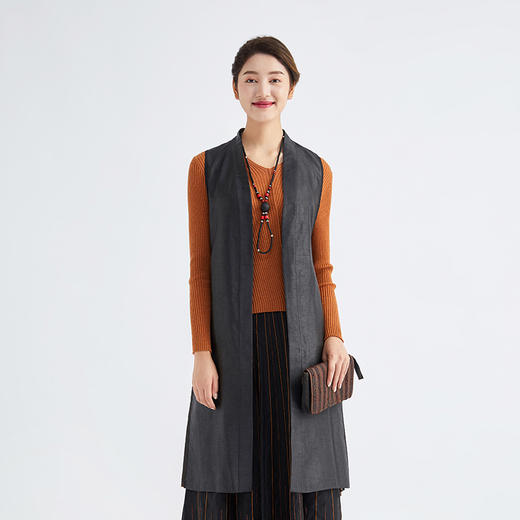 TANGY Collection /天意林隐系列莨绸拼接马甲 商品图2