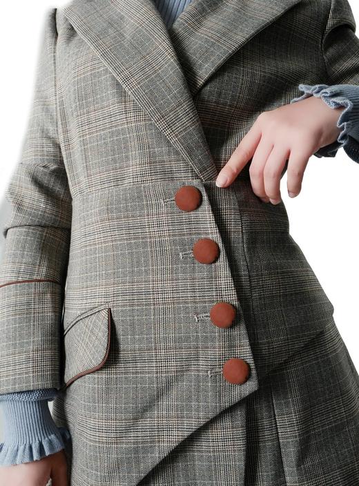 双排扣气质微收腰西服裙（附腰封） 商品图2