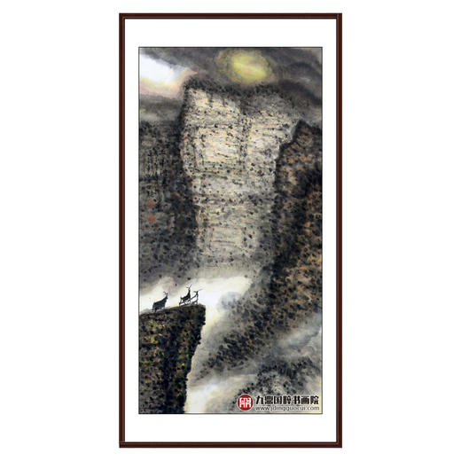 叶丁疑《三羊开泰》68*138cm 山水竖幅作品 玄关/办公室挂画 商品图0