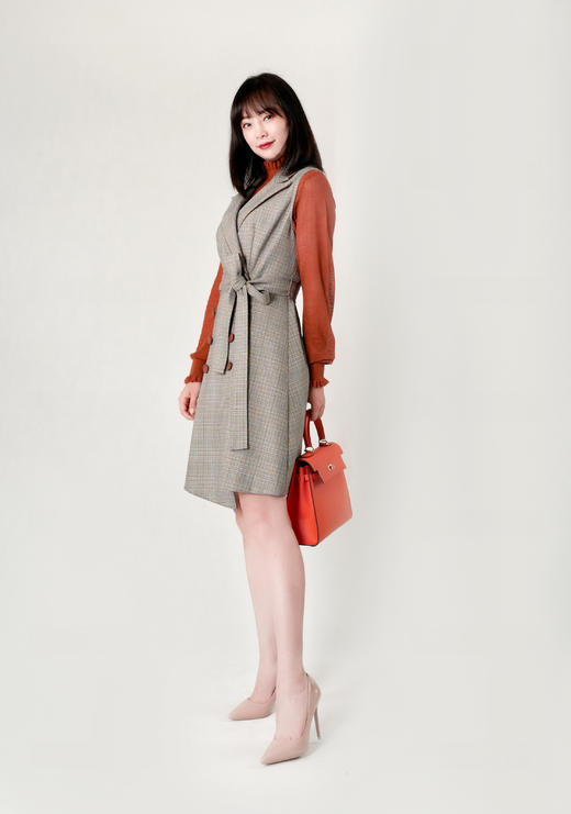 不对称摆马甲背心裙（附腰带） 商品图2