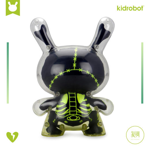 Kidrobot 饿者骷髅 黑色版 Gashadokuro dunny 摆件 商品图3