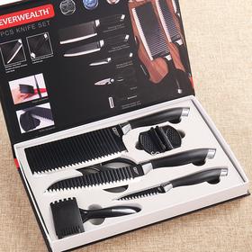 【健康卫生，持久锋利】出口欧美EVERWEALTH 厨房刀具7件套