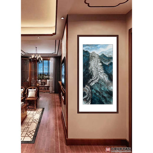 叶丁疑《万古圣境图》68*138cm 山水竖幅作品 玄关/办公室挂画 商品图2