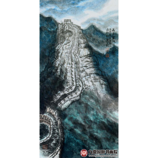 叶丁疑《万古圣境图》68*138cm 山水竖幅作品 玄关/办公室挂画 商品图1