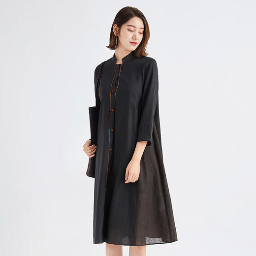 TANGY Collection /天意林隐系列莨绸拼纱衬衫 商品图2