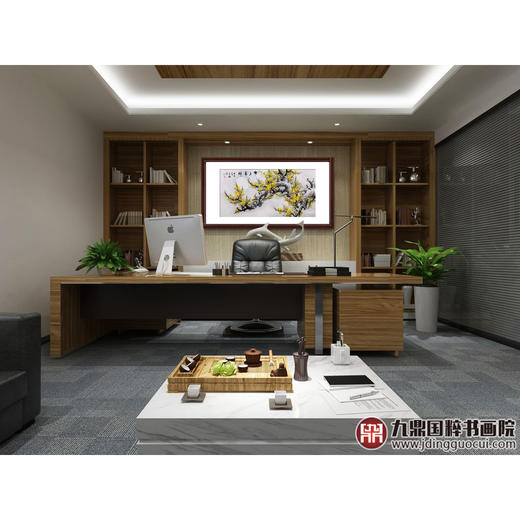 高云鹏《寒香春醉》68*138cm 花鸟横幅作品 茶室/卧室挂画 商品图2