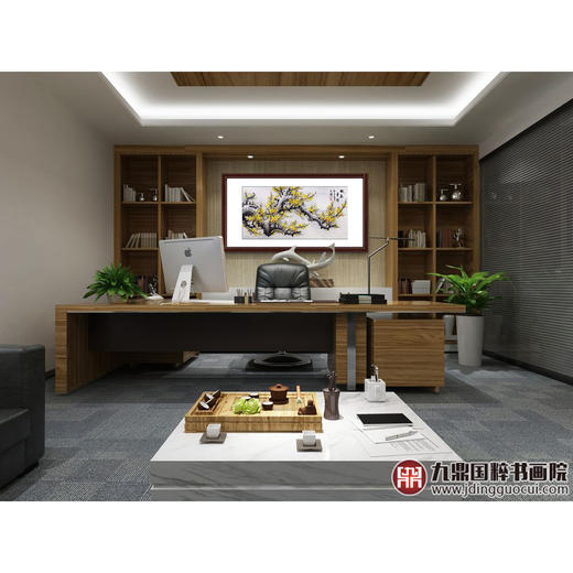 高云鹏《梅报平安》68*138cm 花鸟横幅作品 茶室/卧室挂画 商品图2