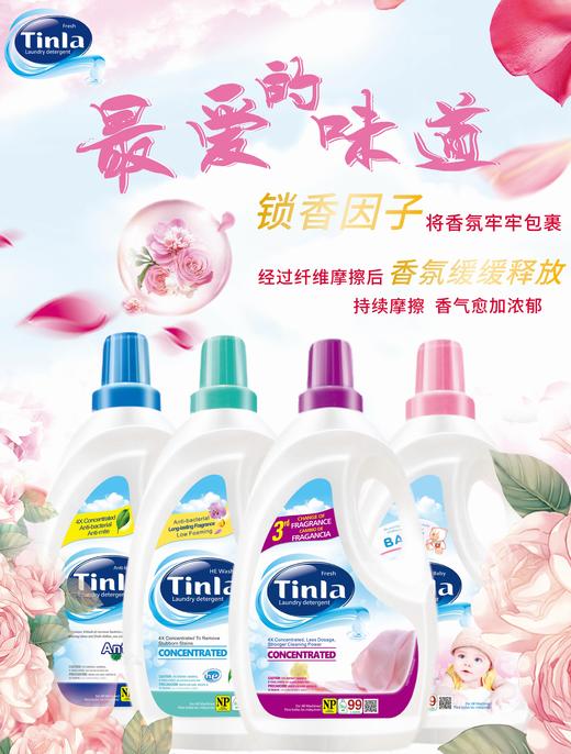 【香港品牌】天蕾（Tinla） 四倍浓缩型洗剂洗衣液 商品图0