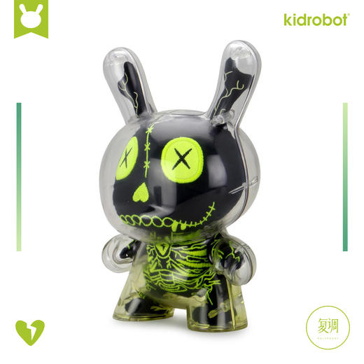 Kidrobot 饿者骷髅 黑色版 Gashadokuro dunny 摆件 商品图2