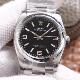 KRF劳li士蚝式恒动36系列116000。表径36毫米，904L精钢。精钢表带，男士手表，密底，自动机械机芯