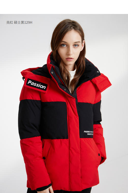 波司登女可脱卸帽短款新款羽绒服加厚时尚冬季外套b90142308【文峰