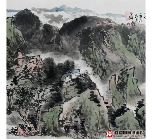 张玉锋《野泉烟火》70*240cm 山水横幅作品 办公室/客厅/书房挂画 商品图5