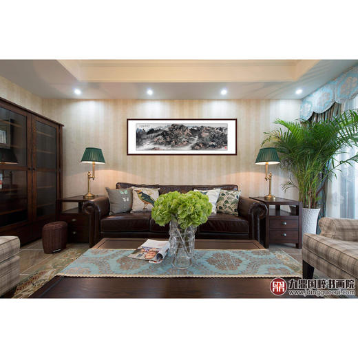 张玉锋《溪山渔隐》70*240cm 山水横幅作品 办公室/客厅/书房挂画 商品图2