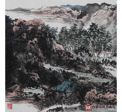 张玉锋《碧山云居》70*240cm 山水横幅作品 办公室/客厅/书房挂画 商品图3