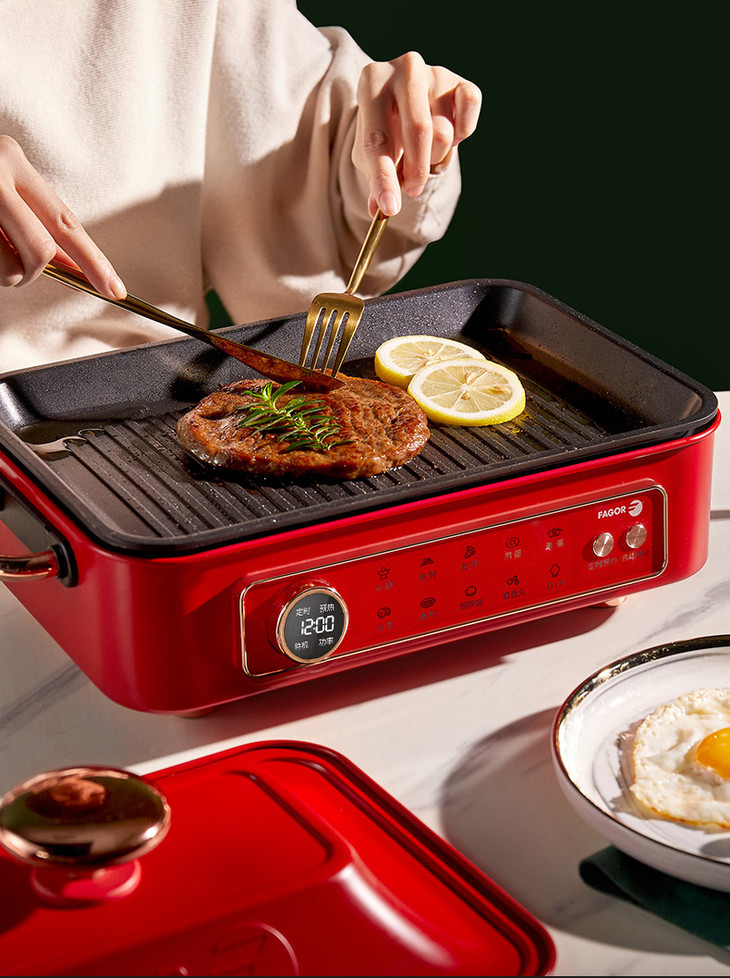 【国庆10.5起发】fagor/法格多功能料理锅火锅电烧烤炉家用
