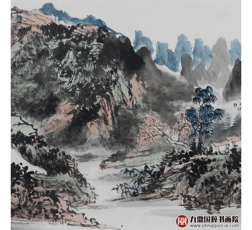 张玉锋《碧山云居》70*240cm 山水横幅作品 办公室/客厅/书房挂画 商品图4