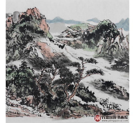 张玉锋《松间草阁》70*240cm 山水横幅作品 办公室/客厅/书房挂画 商品图4