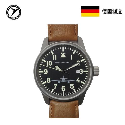 新品德国Messerschmitt梅塞施密特 航空系列钛金属表壳真皮表带石英表262-M 商品图0