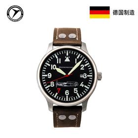 新品德国Messerschmitt梅塞施密特 42mm大表盘夜光指针航空系列石英表109-42R7 德国制造