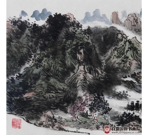 张玉锋《野泉烟火》70*240cm 山水横幅作品 办公室/客厅/书房挂画 商品图3