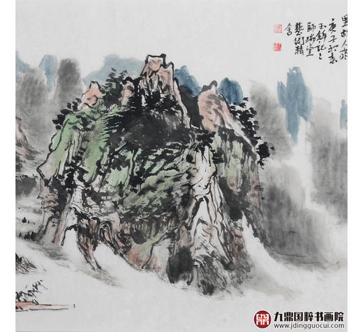 张玉锋《松间草阁》70*240cm 山水横幅作品 办公室/客厅/书房挂画 商品图5