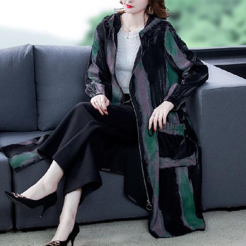 AHM-lry2117新款长袖中长款宽松遮肉气质时尚休闲开衫外套 商品图0