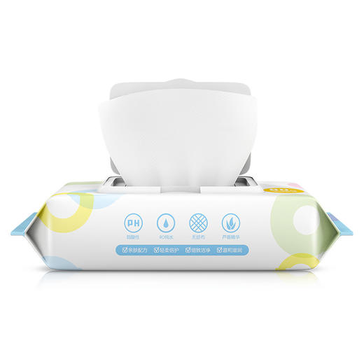 【植护宝宝湿巾80抽/包带盖5包装】便携湿巾纸婴儿居家日用手口湿纸巾 商品图2