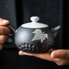 黑陶茶具套装家用客厅日式禅风陶瓷泡茶壶功夫茶杯粗陶办公室复古 商品缩略图3