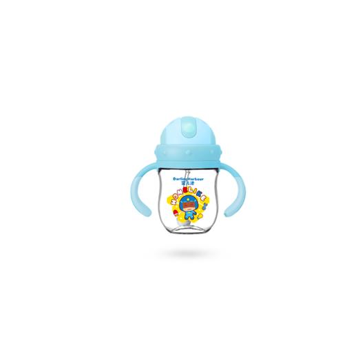 蜜儿港开心超人晶靓握把翻盖杯（蓝色）220ml\MB036# 商品图0