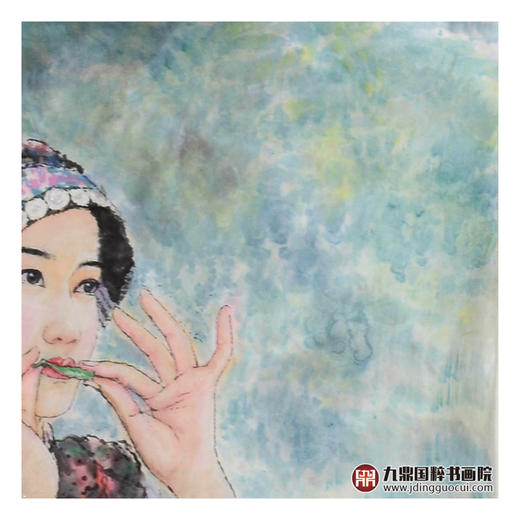 赵金文《苗寨姑娘作品》68*68cm 人物斗方作品 茶室/客厅挂画 商品图4