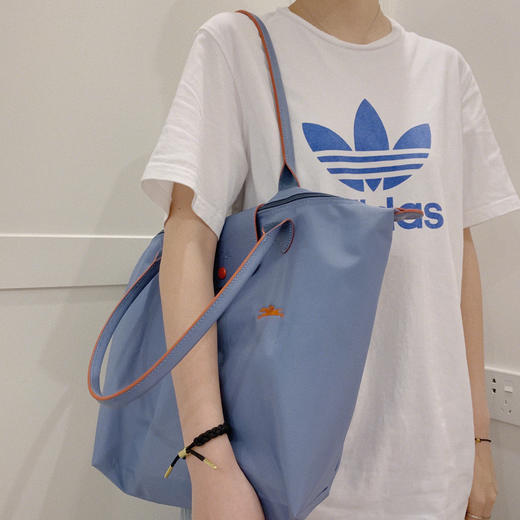 原单法国LongChamp单肩包大号长柄中号长柄刺绣单肩饺子包手提中大包 商品图6