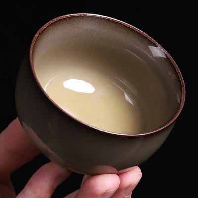 功夫茶杯单个青瓷茶杯主人杯家用陶瓷品茶杯复古个人品茗杯子日式 商品图3