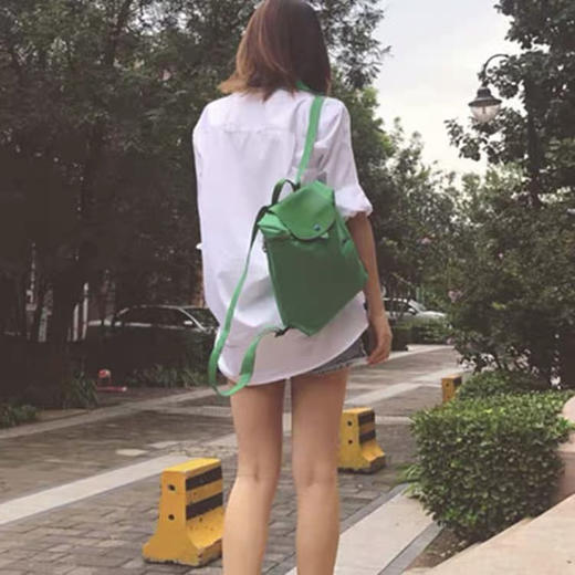 原单法国LongChamp双肩包绣马款折叠手提包龙防水骧包尼龙旅行背包 商品图3