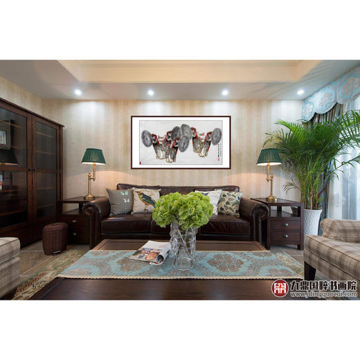 马西光《六月六》92*172cm 人物横幅作品 茶室/客厅挂画 商品图2