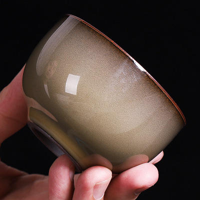 功夫茶杯单个青瓷茶杯主人杯家用陶瓷品茶杯复古个人品茗杯子日式 商品图2