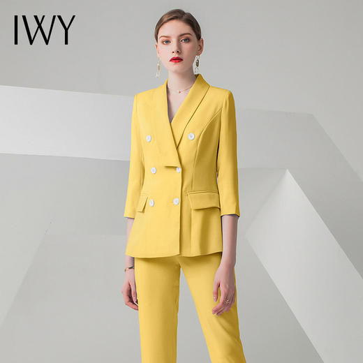 IWY/黄色长袖西装长裤套装CP10223 商品图1