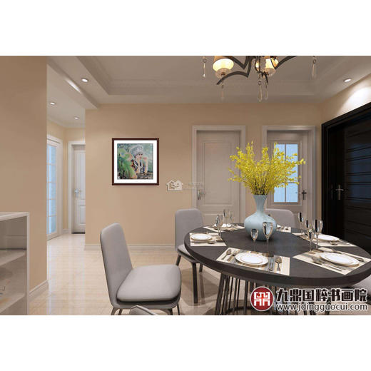 赵金文《苗寨姑娘作品》68*68cm 人物斗方作品 茶室/客厅挂画 商品图2