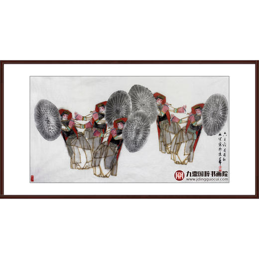 马西光《六月六》92*172cm 人物横幅作品 茶室/客厅挂画 商品图0