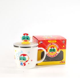 蜜儿港开心超人密胺不锈钢水杯MB5501#