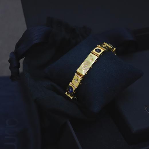 珠宝团！正品APM Monaco 梦幻星月埃及系列可调节手链 925纯银镀金 商品图0