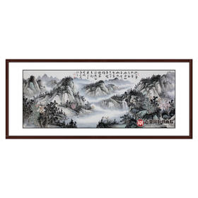 高云鹏《钱塘湖春行》68*178cm 山水横幅作品 办公室/客厅挂画
