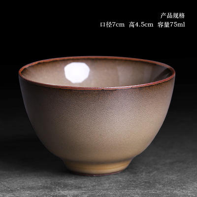 功夫茶杯单个青瓷茶杯主人杯家用陶瓷品茶杯复古个人品茗杯子日式 商品图7