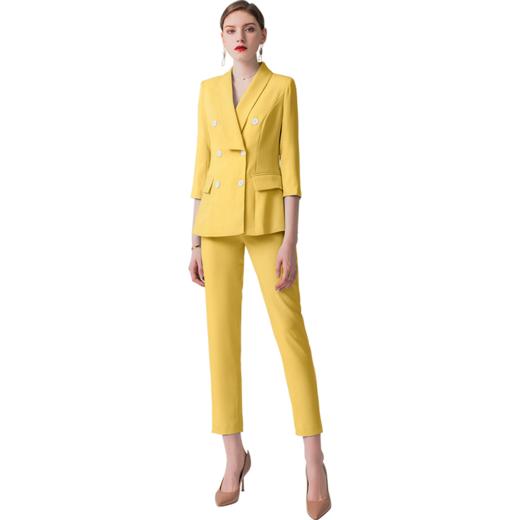 IWY/黄色长袖西装长裤套装CP10223 商品图4