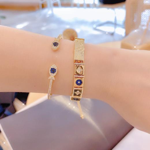 珠宝团！正品APM Monaco 梦幻星月埃及系列可调节手链 925纯银镀金 商品图11