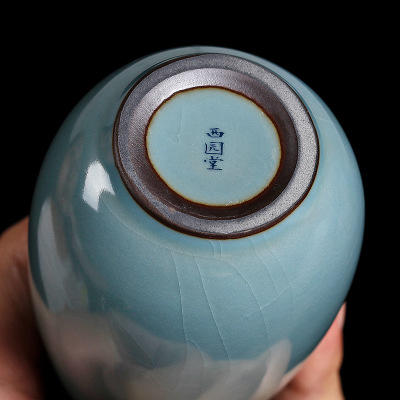 仿古汝窑陶瓷花瓶汝瓷器中式花插家居客厅装饰品茶桌茶台摆件配件 商品图1