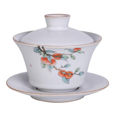 汝窑三才盖碗汝窑茶杯手抓壶单个泡茶碗汝瓷功夫茶具开片陶瓷 商品图4