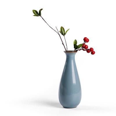 仿古汝窑陶瓷花瓶汝瓷器中式花插家居客厅装饰品茶桌茶台摆件配件 商品图4